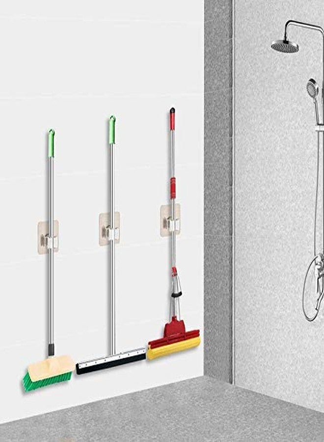 Vruta Magic Sticker Series Plastic Self Adhesive Mop and Broom Holder (Large, Multicolour) - Image 2